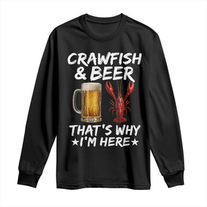 Crawfish Beer Lovers Long Sleeve Shirt Funny Crawfish Cajun Seafood Festival Daddy Crawfish TS10 Black Print Your Wear