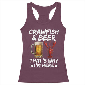 Crawfish Beer Lovers Racerback Tank Top Funny Crawfish Cajun Seafood Festival Daddy Crawfish TS10 Maroon Print Your Wear