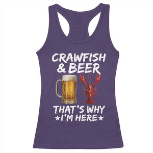 Crawfish Beer Lovers Racerback Tank Top Funny Crawfish Cajun Seafood Festival Daddy Crawfish TS10 Purple Print Your Wear