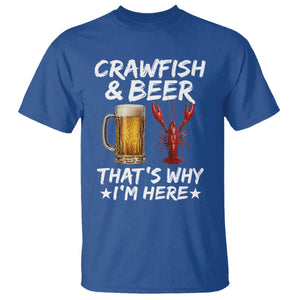 Crawfish Beer Lovers T Shirt Funny Crawfish Cajun Seafood Festival Daddy Crawfish TS10 Royal Blue Print Your Wear