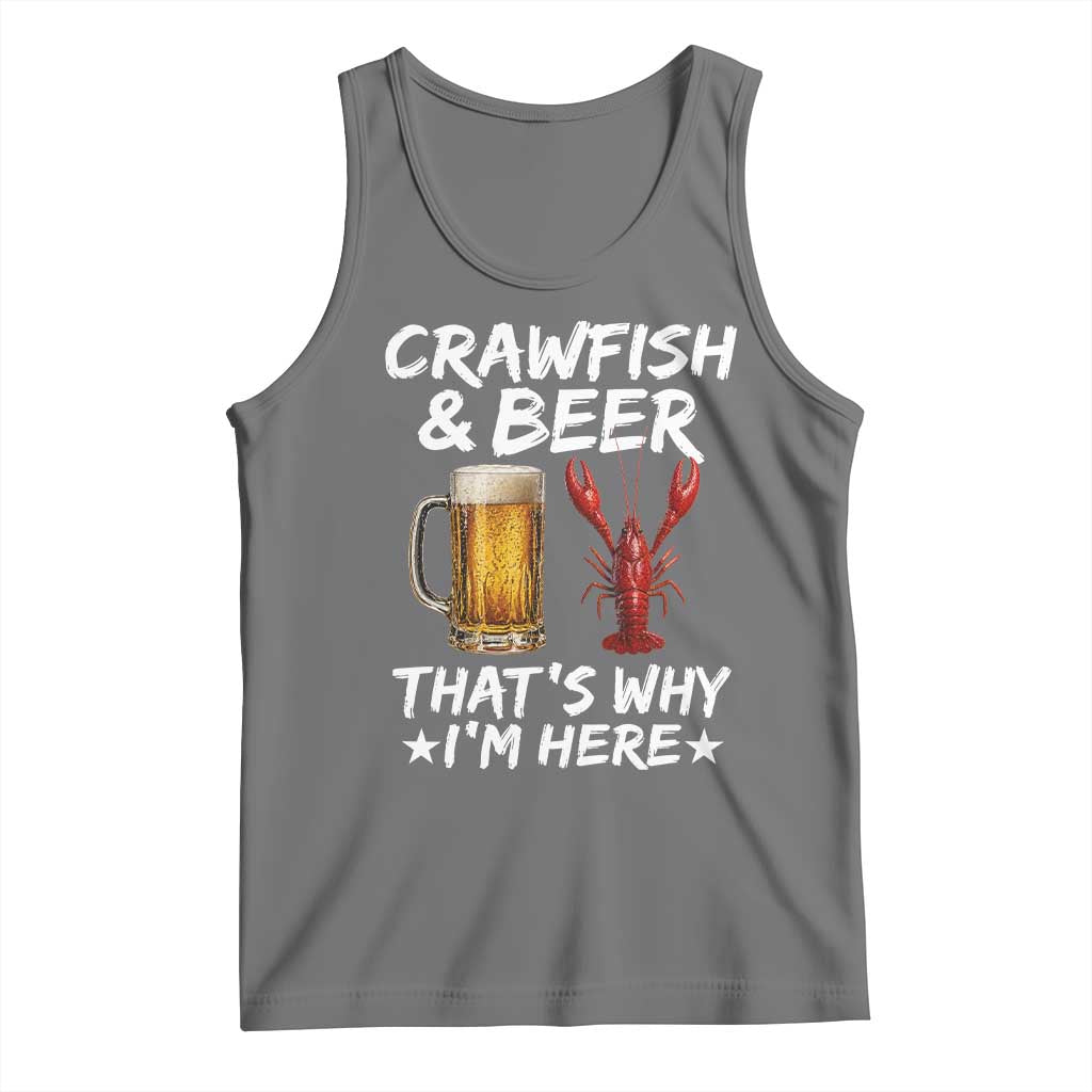 Crawfish Beer Lovers Tank Top Funny Crawfish Cajun Seafood Festival Daddy Crawfish TS10 Black Heather Print Your Wear