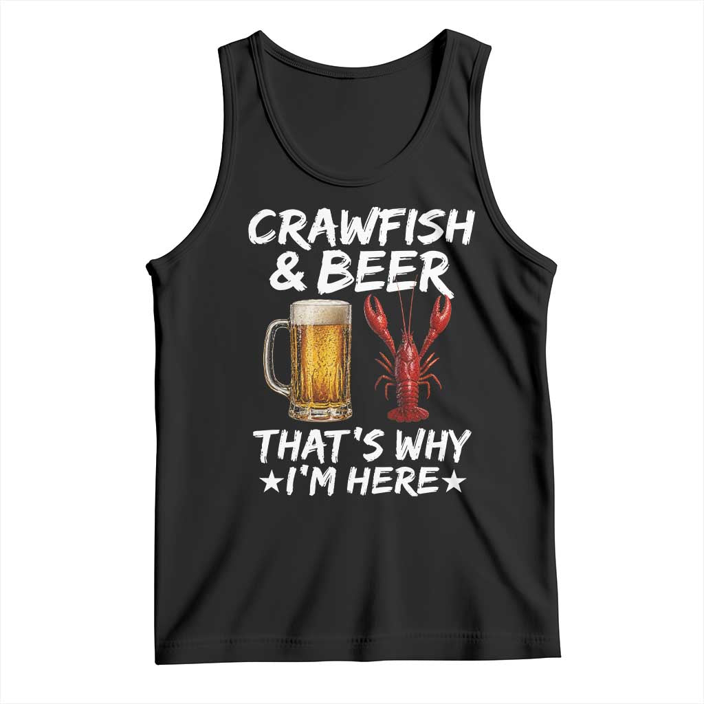 Crawfish Beer Lovers Tank Top Funny Crawfish Cajun Seafood Festival Daddy Crawfish TS10 Black Print Your Wear