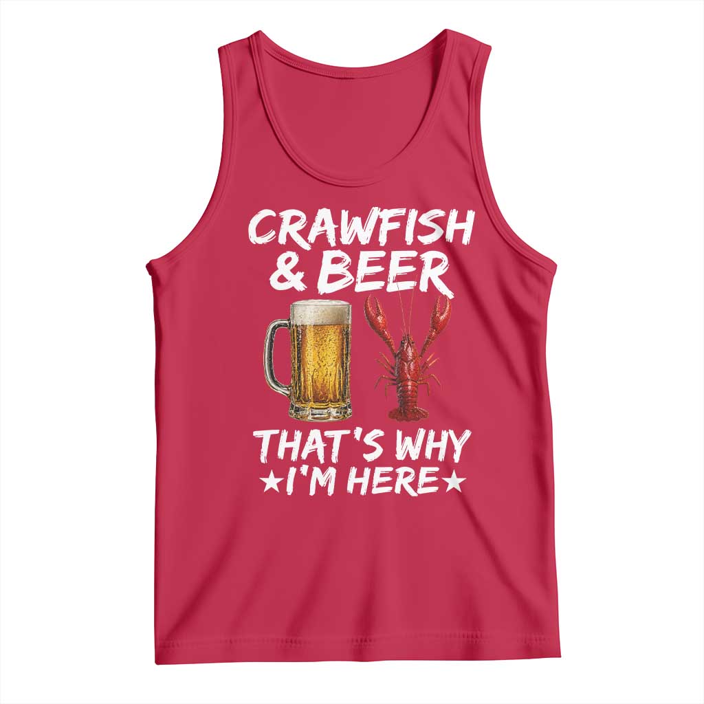 Crawfish Beer Lovers Tank Top Funny Crawfish Cajun Seafood Festival Daddy Crawfish TS10 Red Print Your Wear