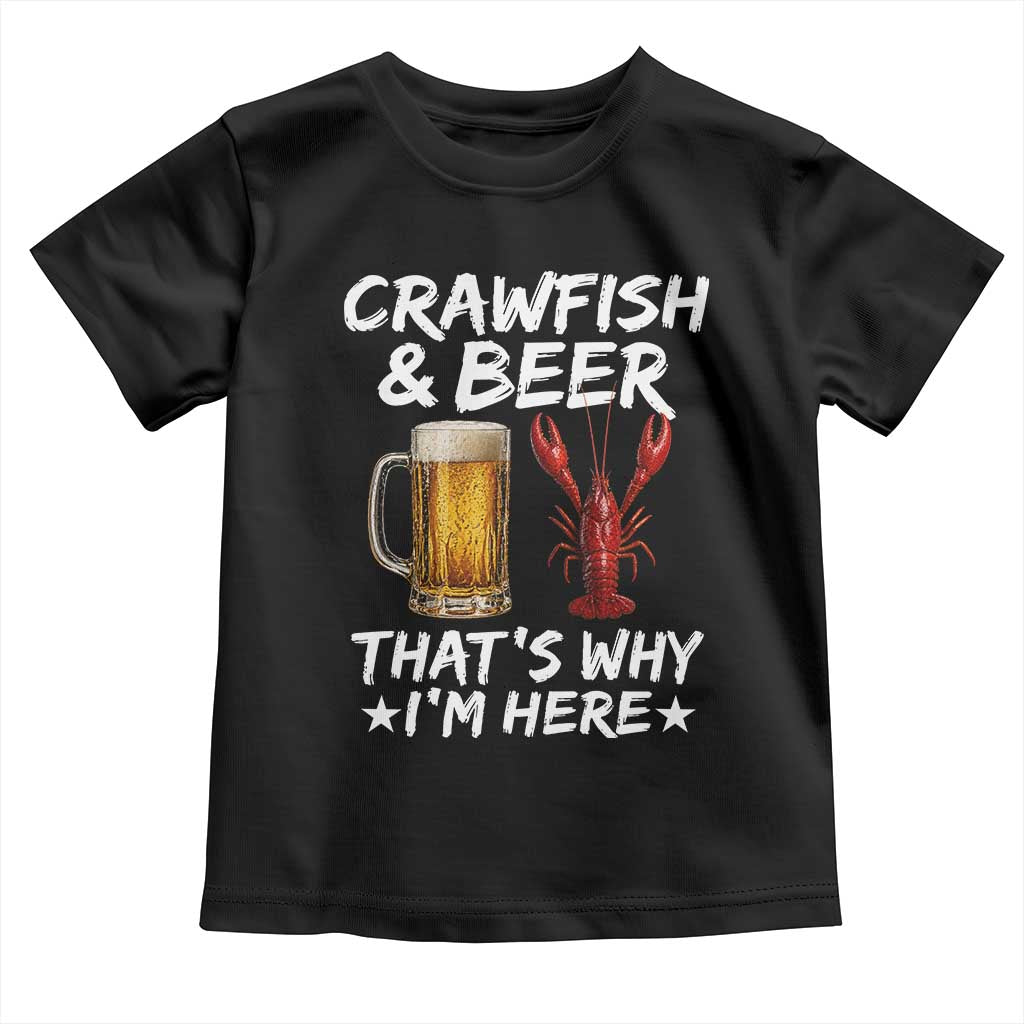 Crawfish Beer Lovers Toddler T Shirt Funny Crawfish Cajun Seafood Festival Daddy Crawfish TS10 Black Print Your Wear