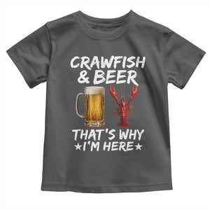 Crawfish Beer Lovers Toddler T Shirt Funny Crawfish Cajun Seafood Festival Daddy Crawfish TS10 Dark Heather Print Your Wear