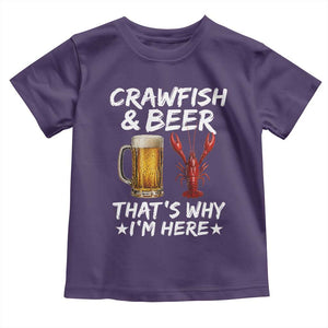 Crawfish Beer Lovers Toddler T Shirt Funny Crawfish Cajun Seafood Festival Daddy Crawfish TS10 Purple Print Your Wear