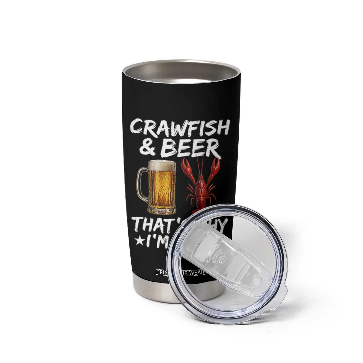 Crawfish Beer Lovers Tumbler Cup Funny Crawfish Cajun Seafood Festival Daddy Crawfish TS10 Print Your Wear
