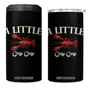 Crawfish Lovers 4 in 1 Can Cooler Tumbler A Little Cray Crayfish Boils Cajun Seafood Festival TS10 One Size: 16 oz Black Print Your Wear