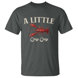 Crawfish Lovers T Shirt A Little Cray Crayfish Boils Cajun Seafood Festival TS10 Dark Heather Print Your Wear