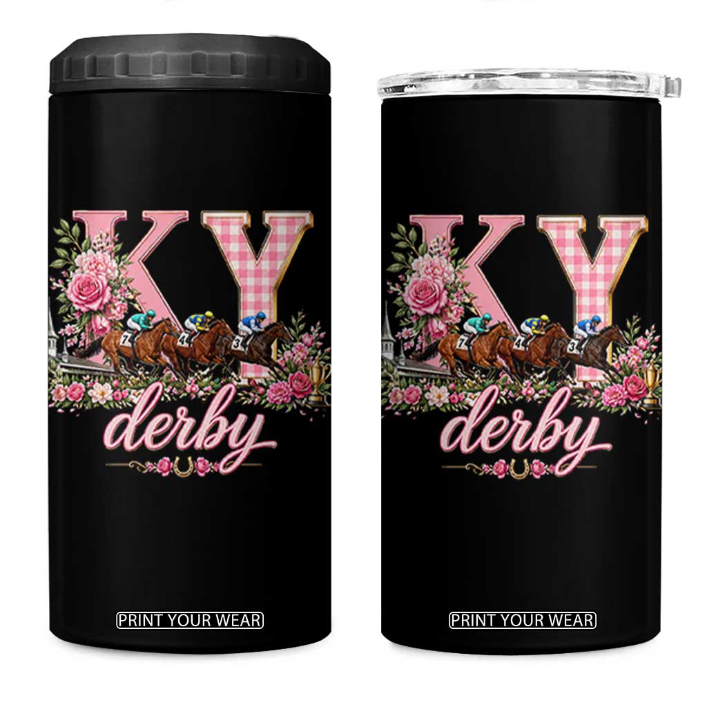 Horse Racing KY Derby Day Vibes 4 in 1 Can Cooler Tumbler This is My Derby Day Dress TS10 One Size: 16 oz Black Print Your Wear