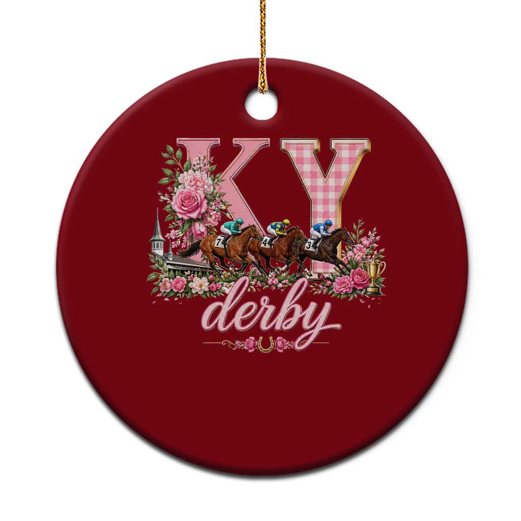 Horse Racing KY Derby Day Vibes Ceramic Ornament This is My Derby Day Dress TS10 1pc Red Print Your Wear