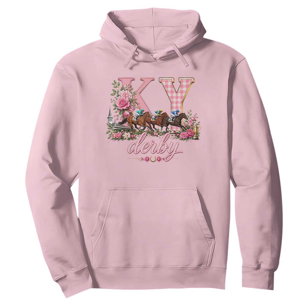 Horse Racing KY Derby Day Vibes Hoodie This is My Derby Day Dress TS10 Light Pink Print Your Wear