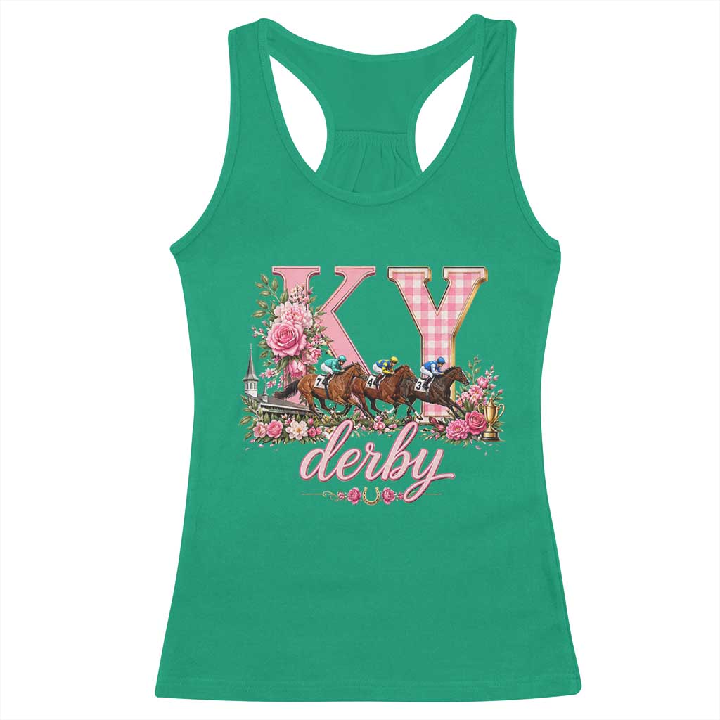 Horse Racing KY Derby Day Vibes Racerback Tank Top This is My Derby Day Dress TS10 Irish Green Print Your Wear