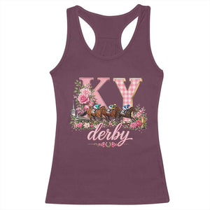 Horse Racing KY Derby Day Vibes Racerback Tank Top This is My Derby Day Dress TS10 Maroon Print Your Wear