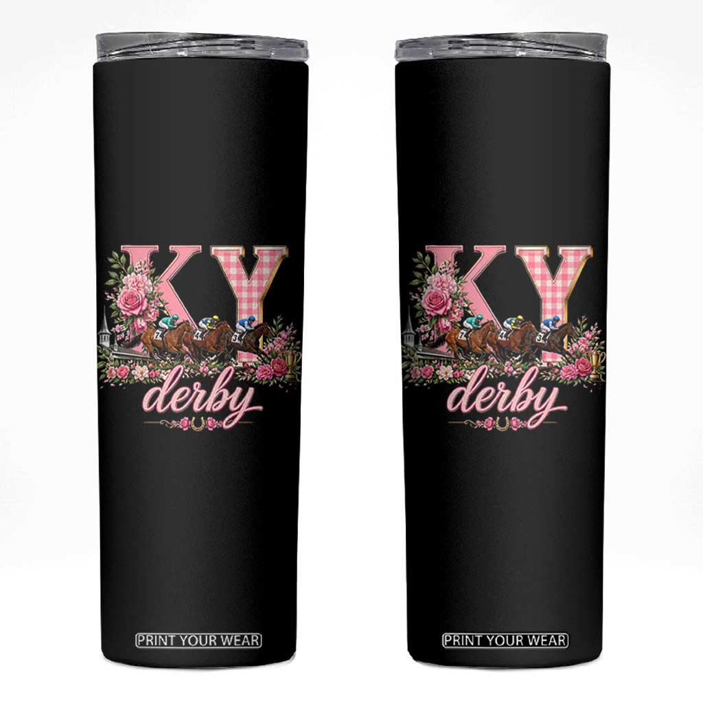 Horse Racing KY Derby Day Vibes Skinny Tumbler This is My Derby Day Dress TS10 Black Print Your Wear