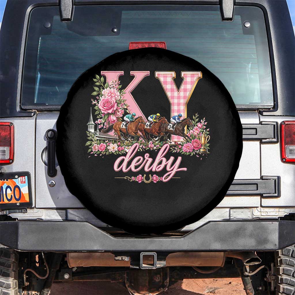 Horse Racing KY Derby Day Vibes Spare Tire Cover This is My Derby Day Dress TS10 No hole Black Print Your Wear