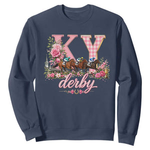 Horse Racing KY Derby Day Vibes Sweatshirt This is My Derby Day Dress TS10 Navy Print Your Wear