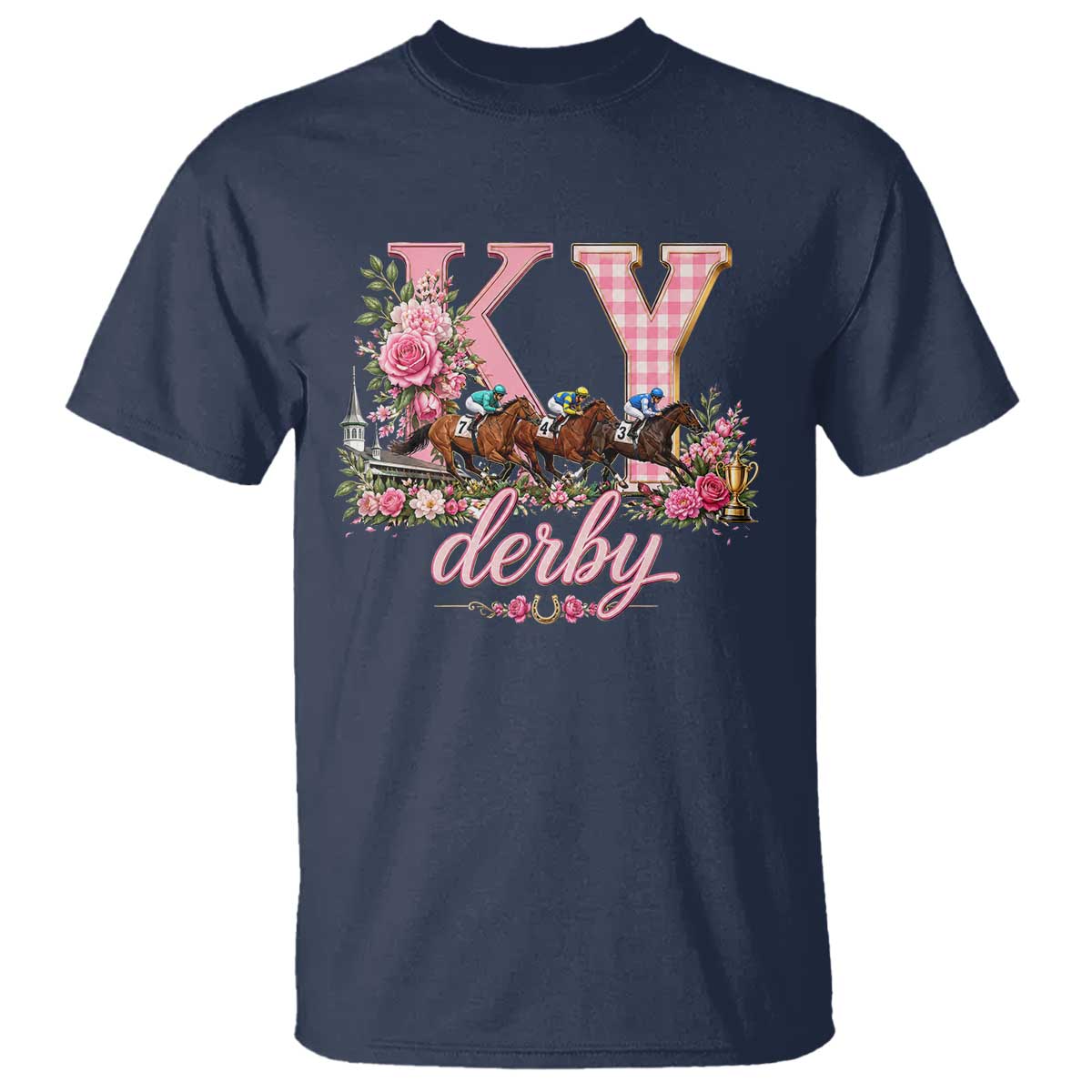 Horse Racing KY Derby Day Vibes T Shirt This is My Derby Day Dress TS10 Navy Print Your Wear