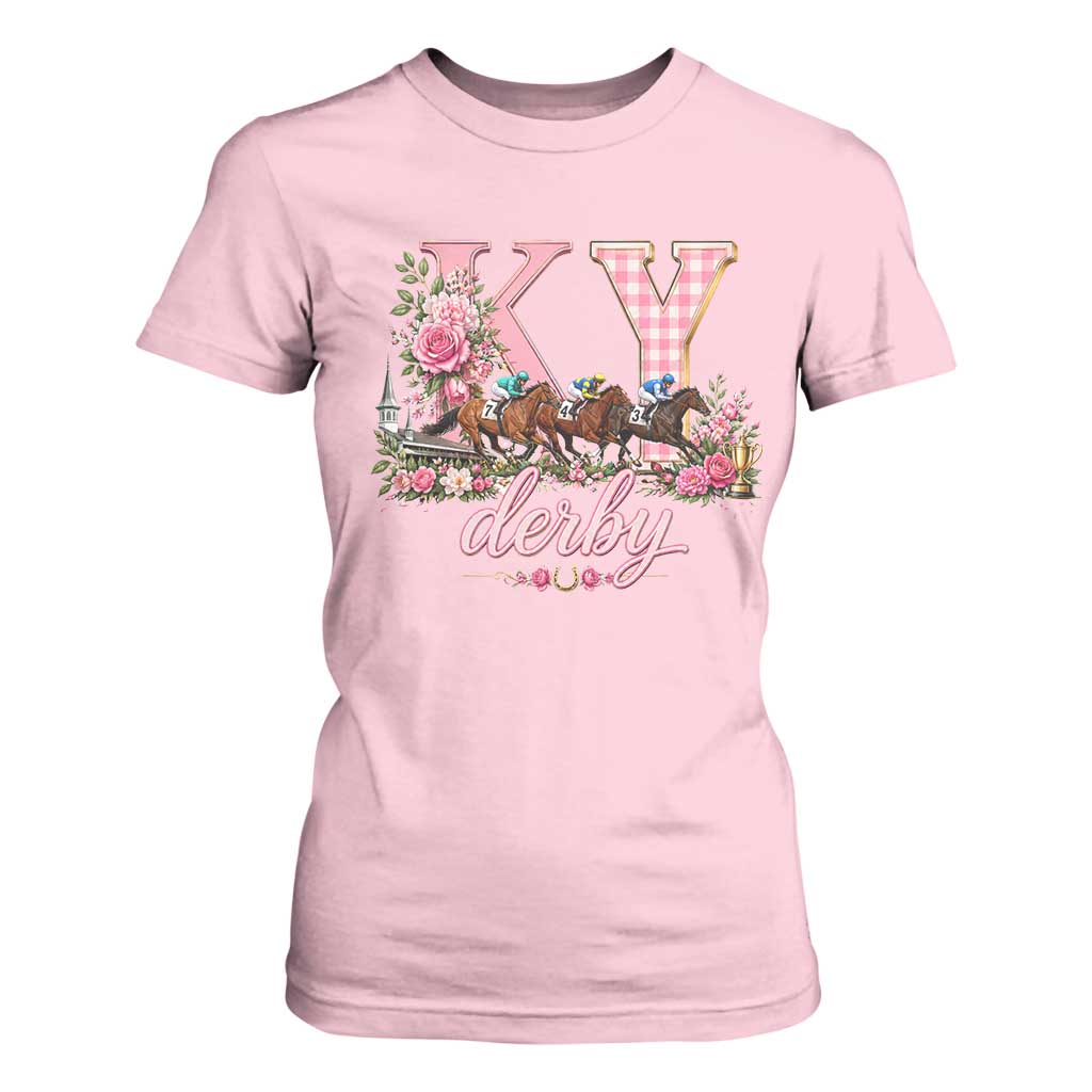Horse Racing KY Derby Day Vibes T Shirt For Women This is My Derby Day Dress TS10 Light Pink Print Your Wear
