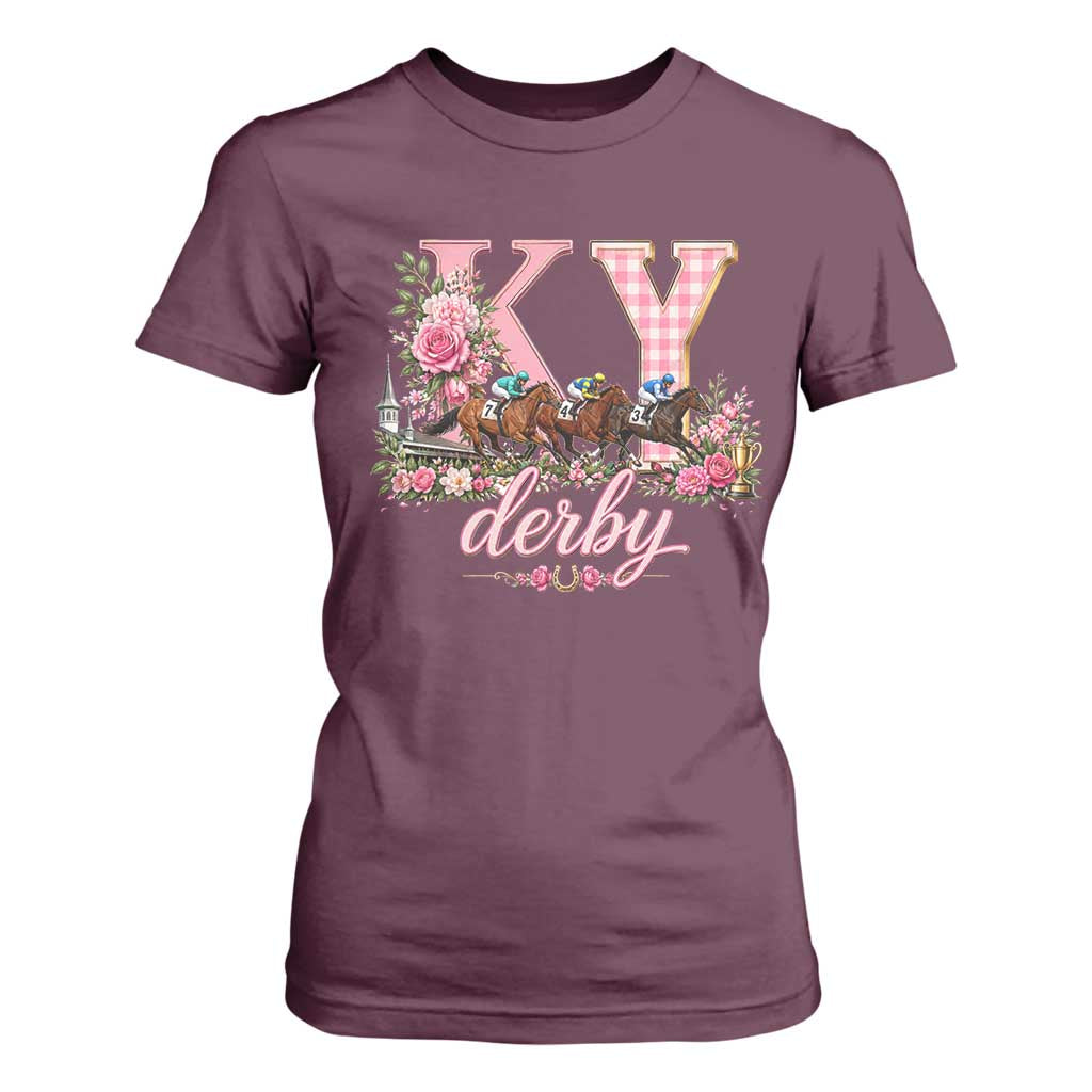 Horse Racing KY Derby Day Vibes T Shirt For Women This is My Derby Day Dress TS10 Maroon Print Your Wear