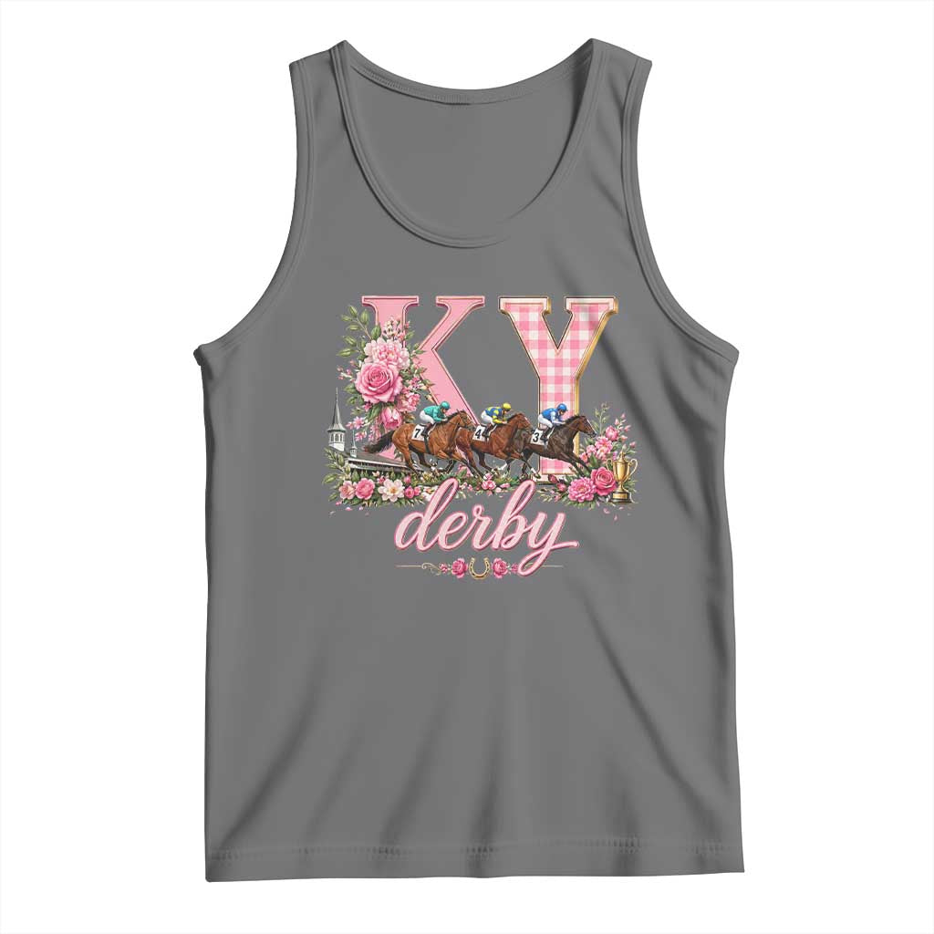 Horse Racing KY Derby Day Vibes Tank Top This is My Derby Day Dress TS10 Black Heather Print Your Wear