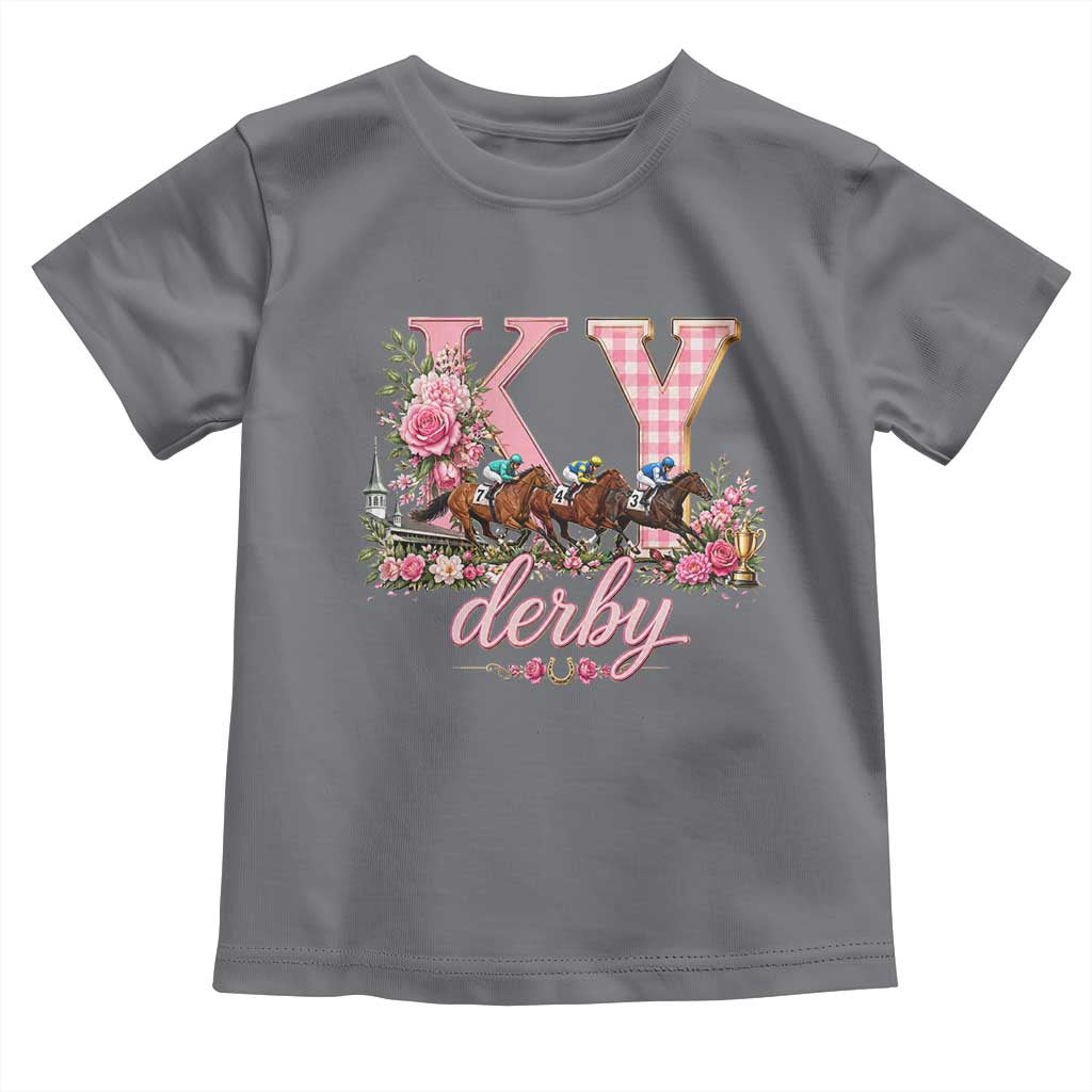 Horse Racing KY Derby Day Vibes Toddler T Shirt This is My Derby Day Dress TS10 Charcoal Print Your Wear