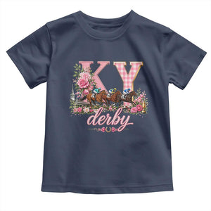 Horse Racing KY Derby Day Vibes Toddler T Shirt This is My Derby Day Dress TS10 Navy Print Your Wear
