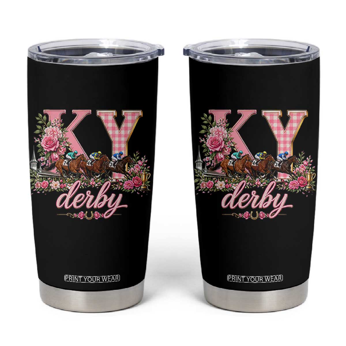 Horse Racing KY Derby Day Vibes Tumbler Cup This is My Derby Day Dress TS10 Black Print Your Wear