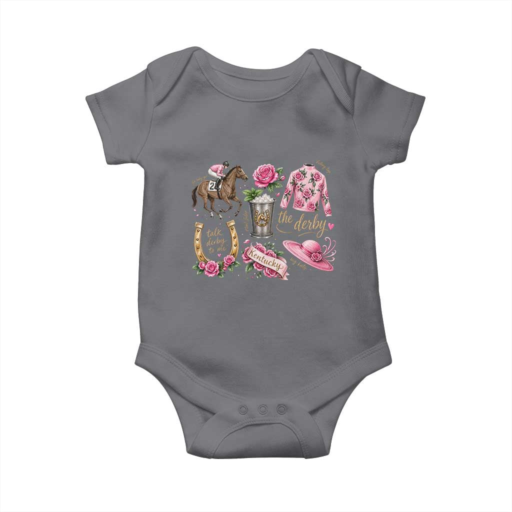 Horse Racing Derby Day Baby Onesie Doodles Funny Silks Jockey TS10 Charcoal Print Your Wear