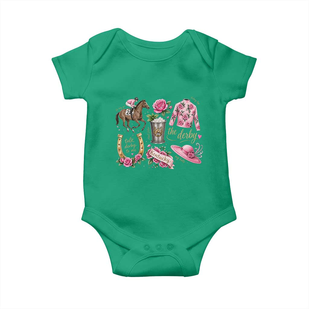 Horse Racing Derby Day Baby Onesie Doodles Funny Silks Jockey TS10 Irish Green Print Your Wear