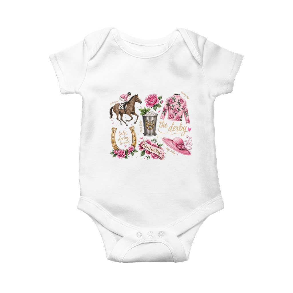 Horse Racing Derby Day Baby Onesie Doodles Funny Silks Jockey TS10 White Print Your Wear