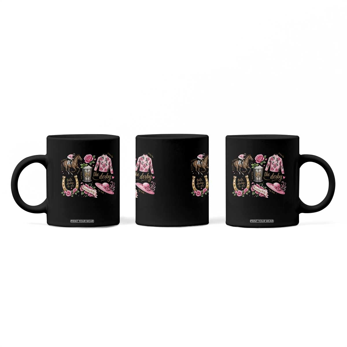 Horse Racing Derby Day Coffee Mug Doodles Funny Silks Jockey TS10 Print Your Wear