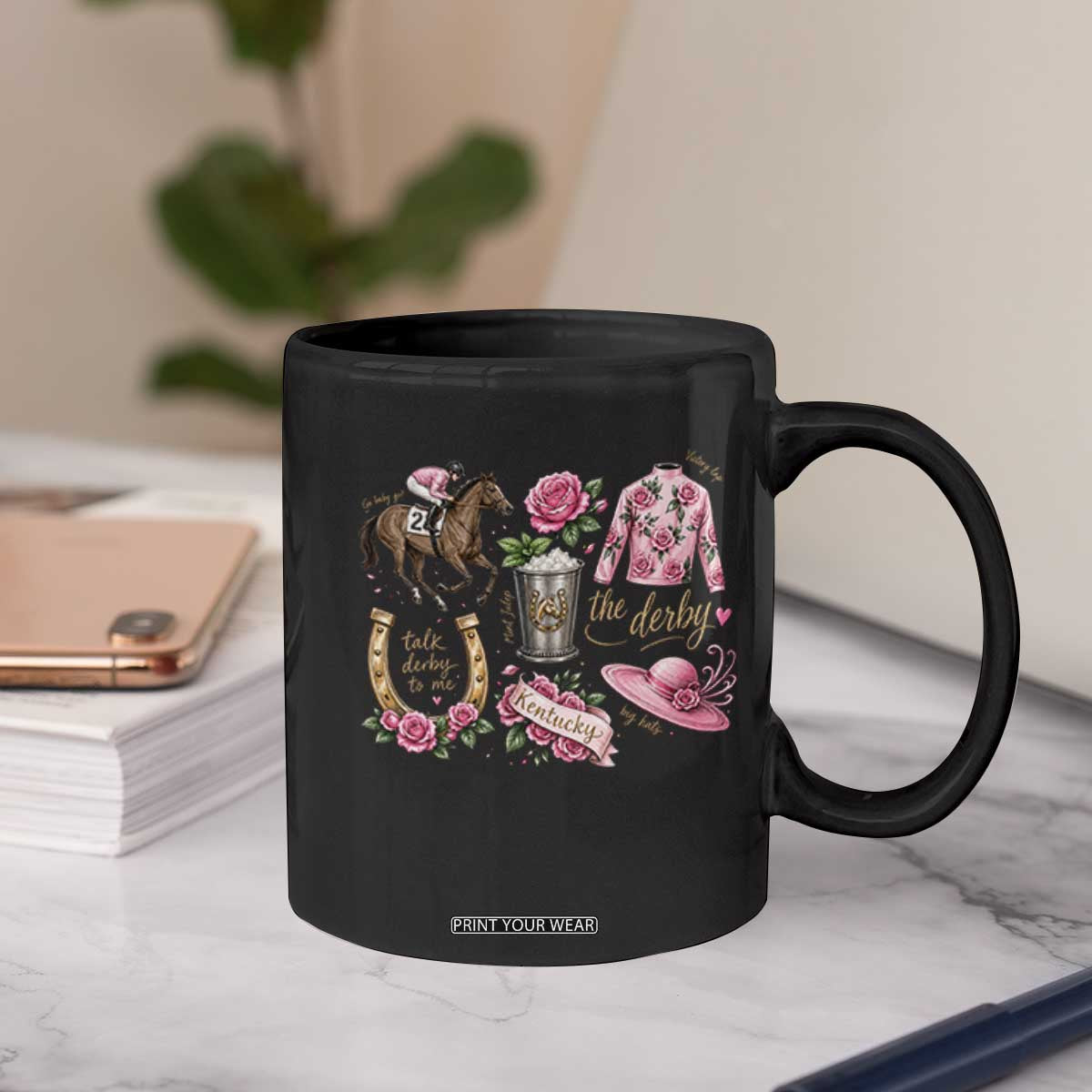 Horse Racing Derby Day Coffee Mug Doodles Funny Silks Jockey TS10 Print Your Wear