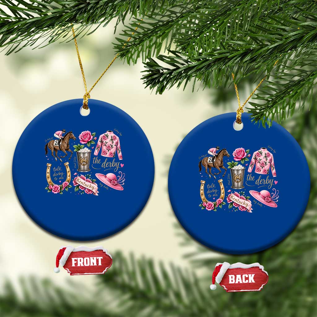 Horse Racing Derby Day Ceramic Ornament Doodles Funny Silks Jockey TS10 1pc Blue Print Your Wear