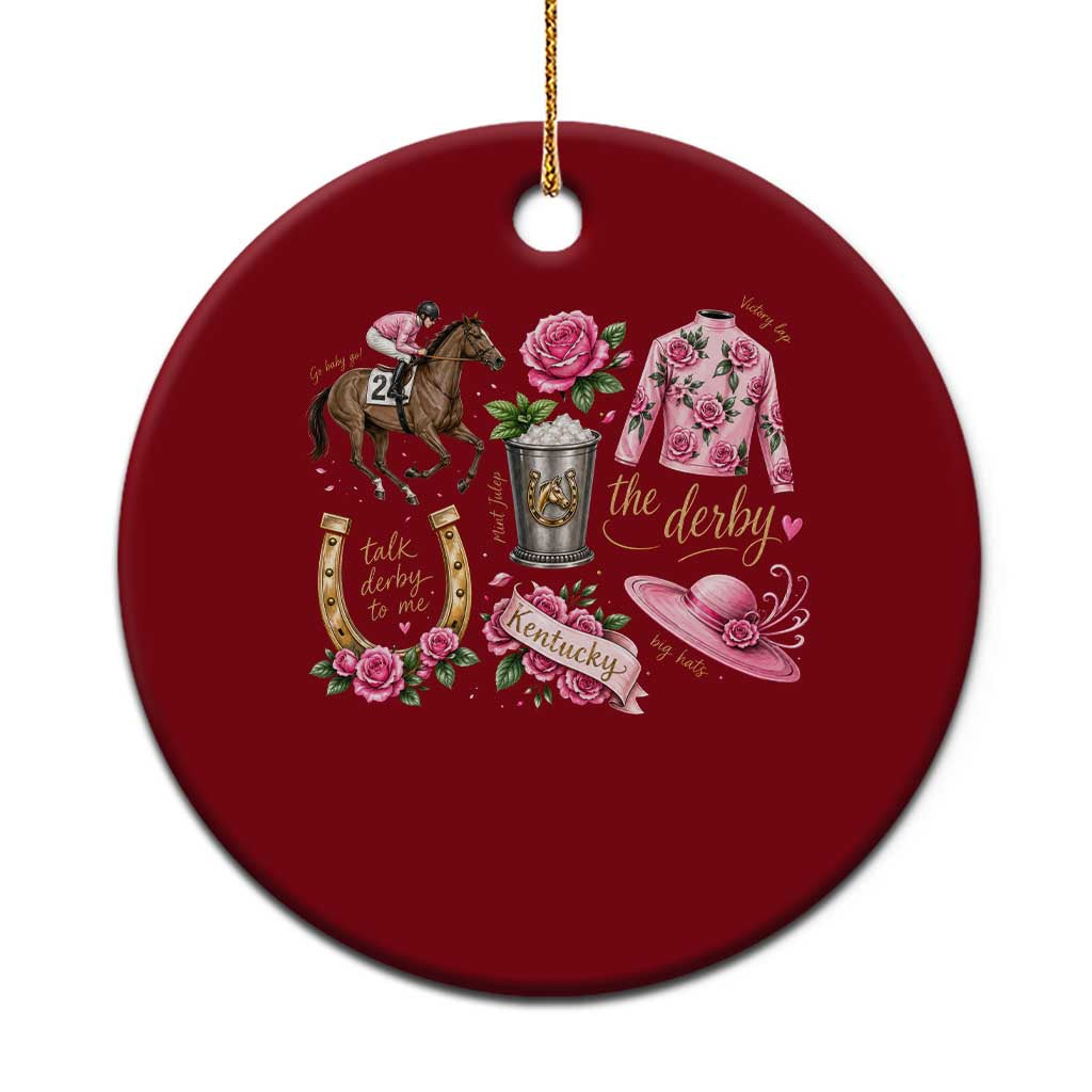 Horse Racing Derby Day Ceramic Ornament Doodles Funny Silks Jockey TS10 1pc Red Print Your Wear