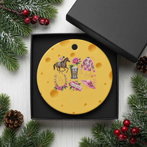 Horse Racing Derby Day Ceramic Ornament Doodles Funny Silks Jockey TS10 1pc Yellow Cheese Print Your Wear