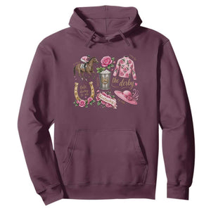 Horse Racing Derby Day Hoodie Doodles Funny Silks Jockey TS10 Maroon Print Your Wear