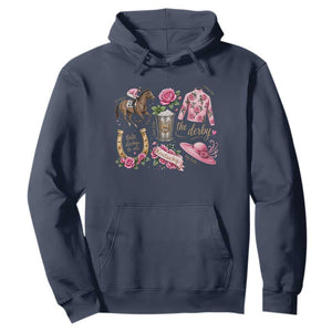 Horse Racing Derby Day Hoodie Doodles Funny Silks Jockey TS10 Navy Print Your Wear