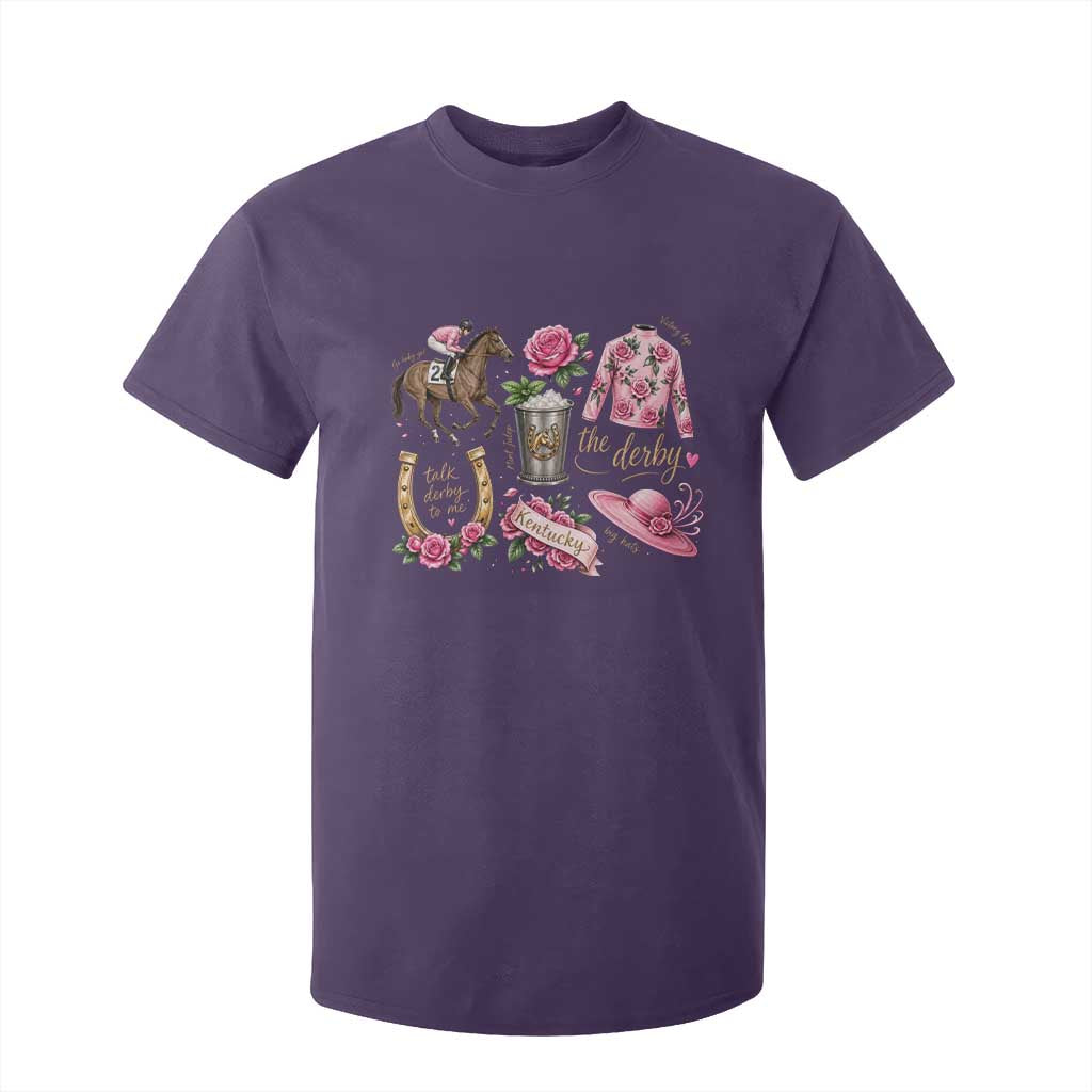 Horse Racing Derby Day T Shirt For Kid Doodles Funny Silks Jockey TS10 Purple Print Your Wear