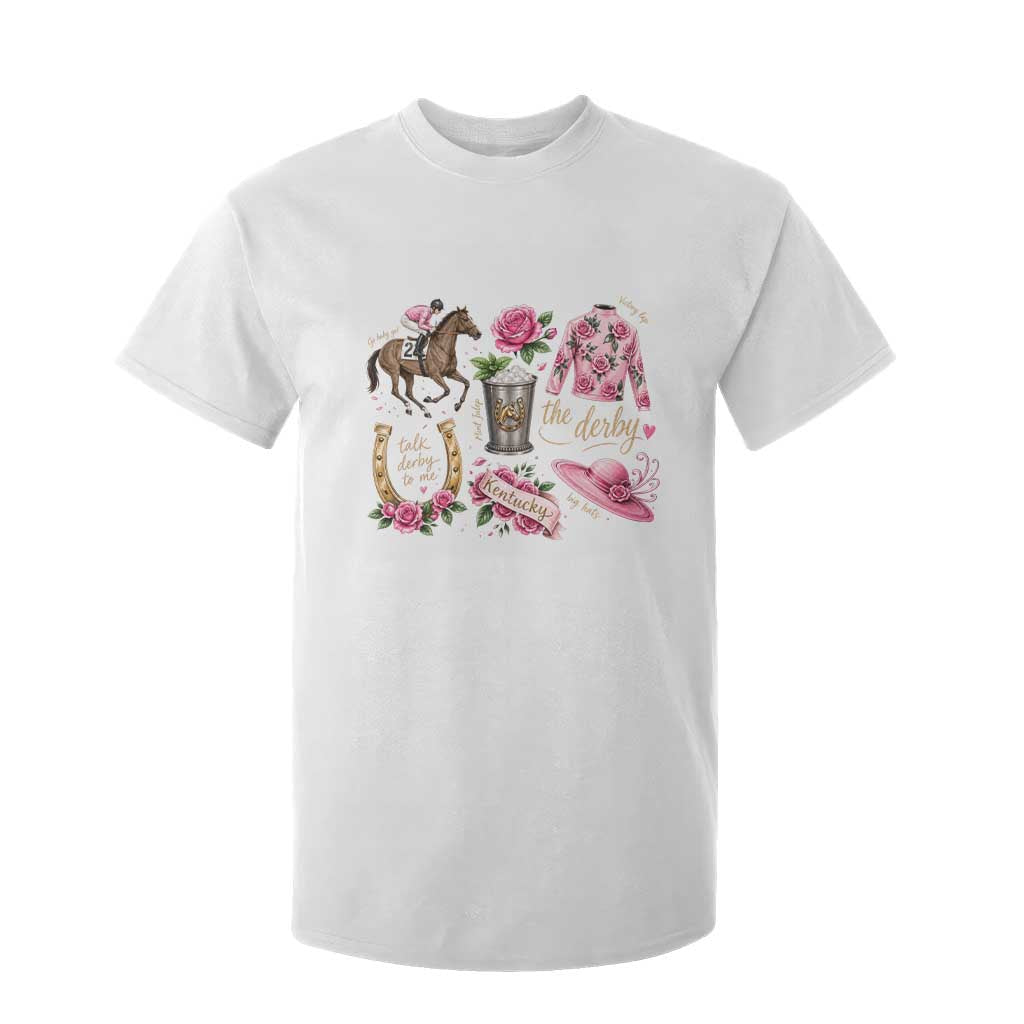 Horse Racing Derby Day T Shirt For Kid Doodles Funny Silks Jockey TS10 White Print Your Wear
