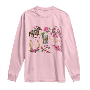 Horse Racing Derby Day Long Sleeve Shirt Doodles Funny Silks Jockey TS10 Light Pink Print Your Wear