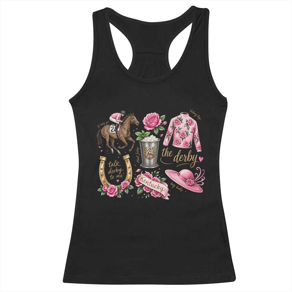 Horse Racing Derby Day Racerback Tank Top Doodles Funny Silks Jockey TS10 Black Print Your Wear