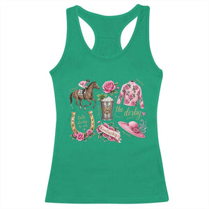 Horse Racing Derby Day Racerback Tank Top Doodles Funny Silks Jockey TS10 Irish Green Print Your Wear