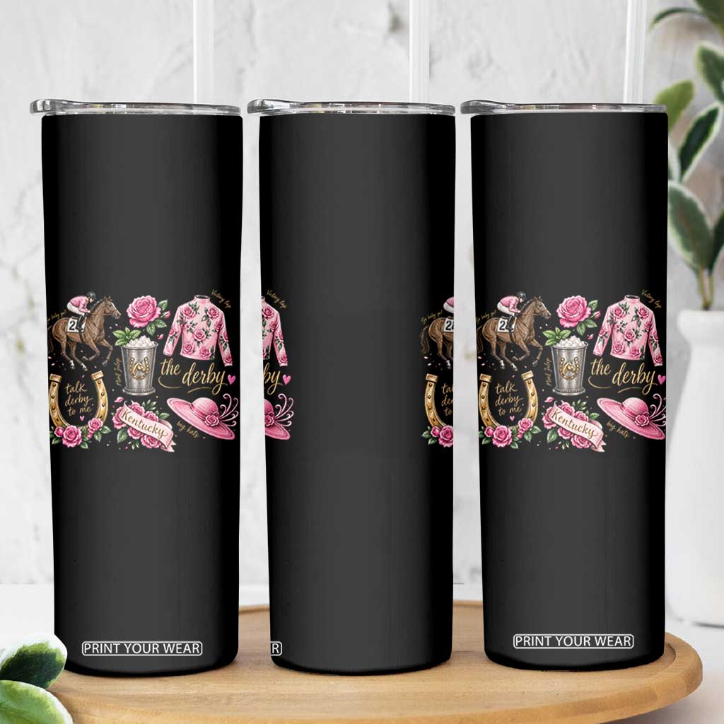Horse Racing Derby Day Skinny Tumbler Doodles Funny Silks Jockey TS10 Print Your Wear