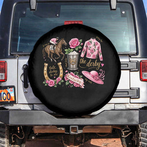 Horse Racing Derby Day Spare Tire Cover Doodles Funny Silks Jockey TS10 No hole Black Print Your Wear