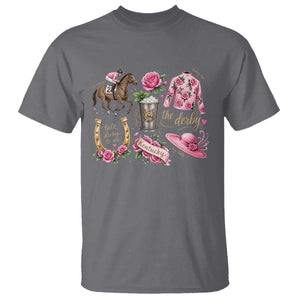 Horse Racing Derby Day T Shirt Doodles Funny Silks Jockey TS10 Charcoal Print Your Wear