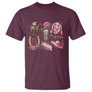 Horse Racing Derby Day T Shirt Doodles Funny Silks Jockey TS10 Maroon Print Your Wear