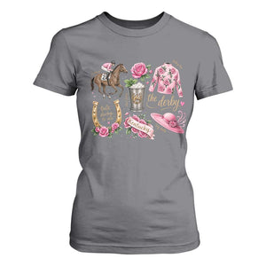 Horse Racing Derby Day T Shirt For Women Doodles Funny Silks Jockey TS10 Charcoal Print Your Wear