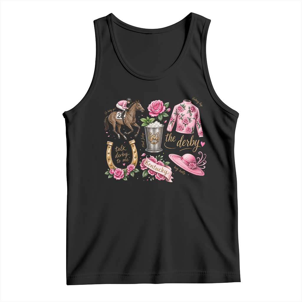 Horse Racing Derby Day Tank Top Doodles Funny Silks Jockey TS10 Black Print Your Wear