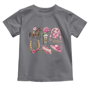 Horse Racing Derby Day Toddler T Shirt Doodles Funny Silks Jockey TS10 Charcoal Print Your Wear